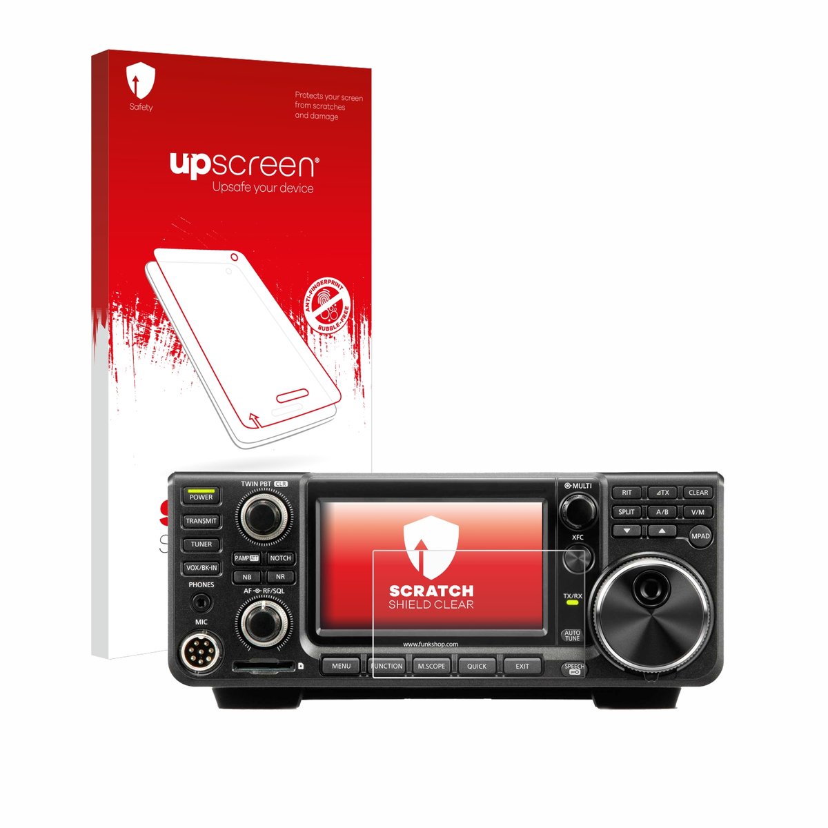 upscreen - Screenprotector voor Icom IC-7300 - Folie Beschermfolie transparant