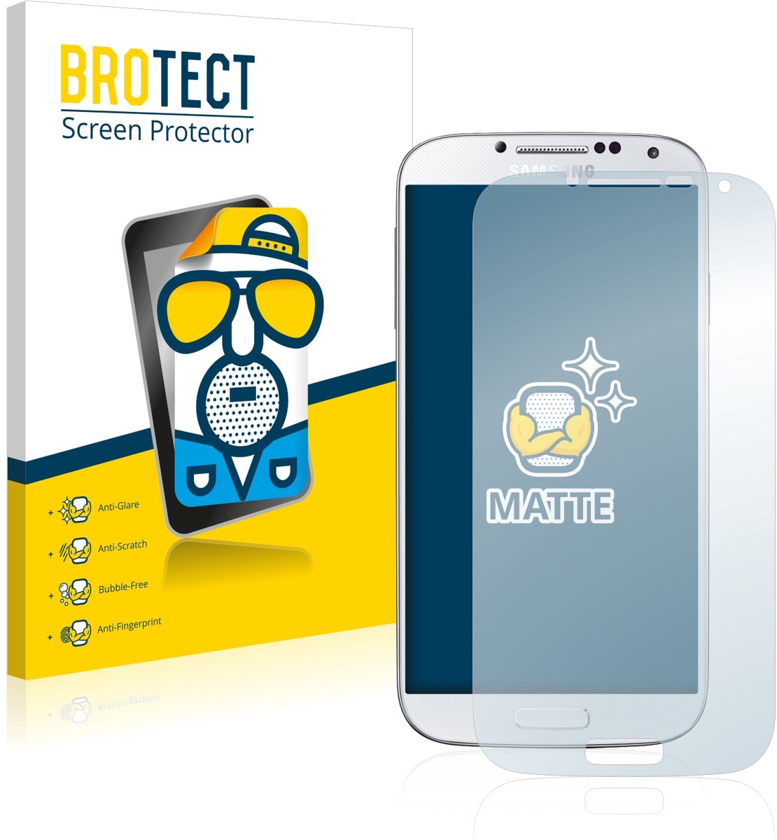 BROTECT - Screenprotector voor Samsung Galaxy S4 - Folie Beschermfolie matte 2 Stuks
