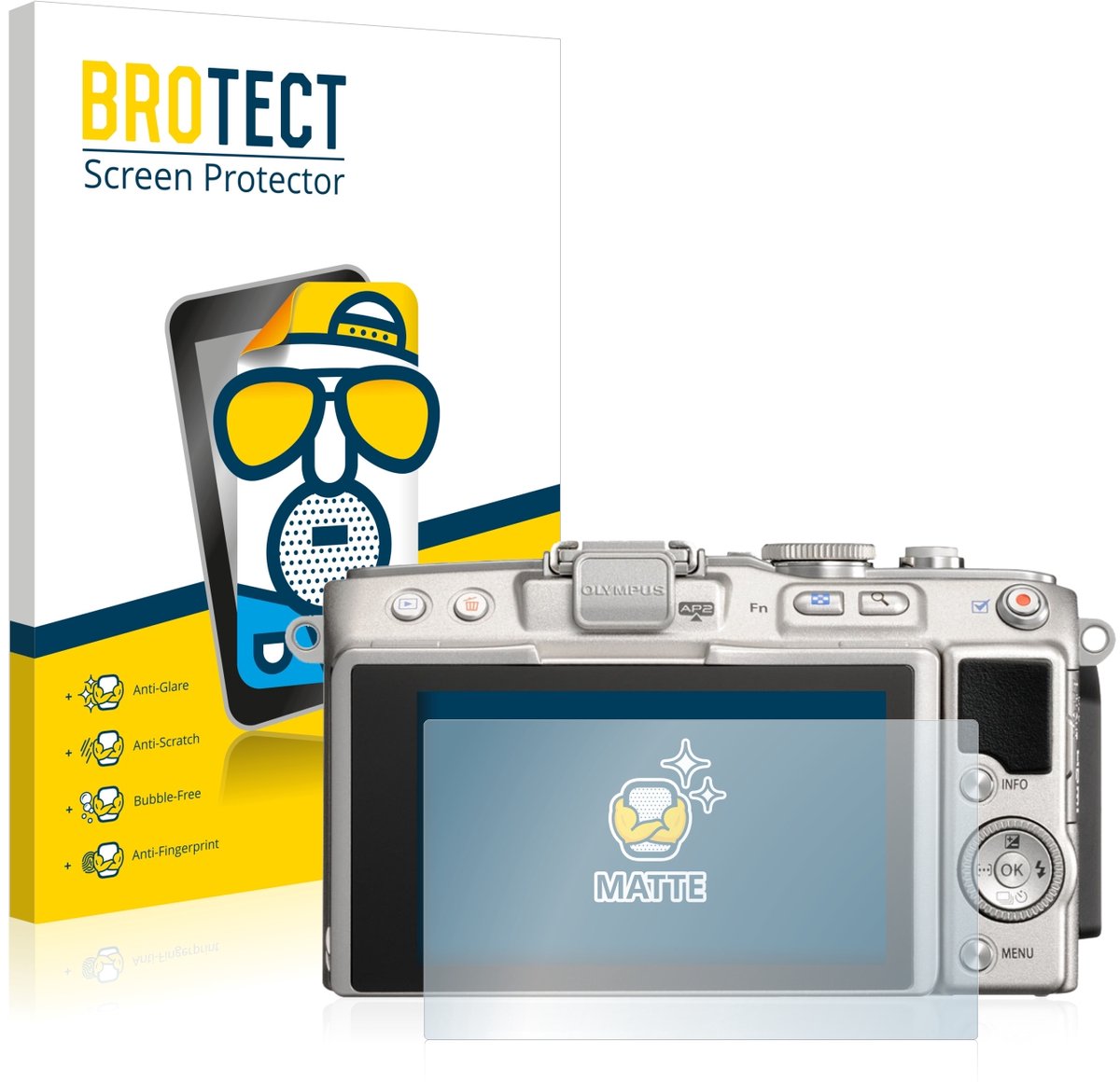 BROTECT - Screenprotector voor Olympus PEN Lite E-PL5 - Folie Beschermfolie matte 2 Stuks