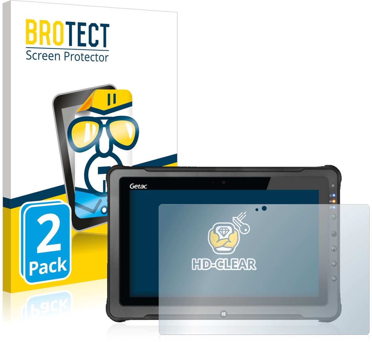 BROTECT - Screenprotector voor Getac F110 G5 - Folie Beschermfolie transparant 2 Stuks