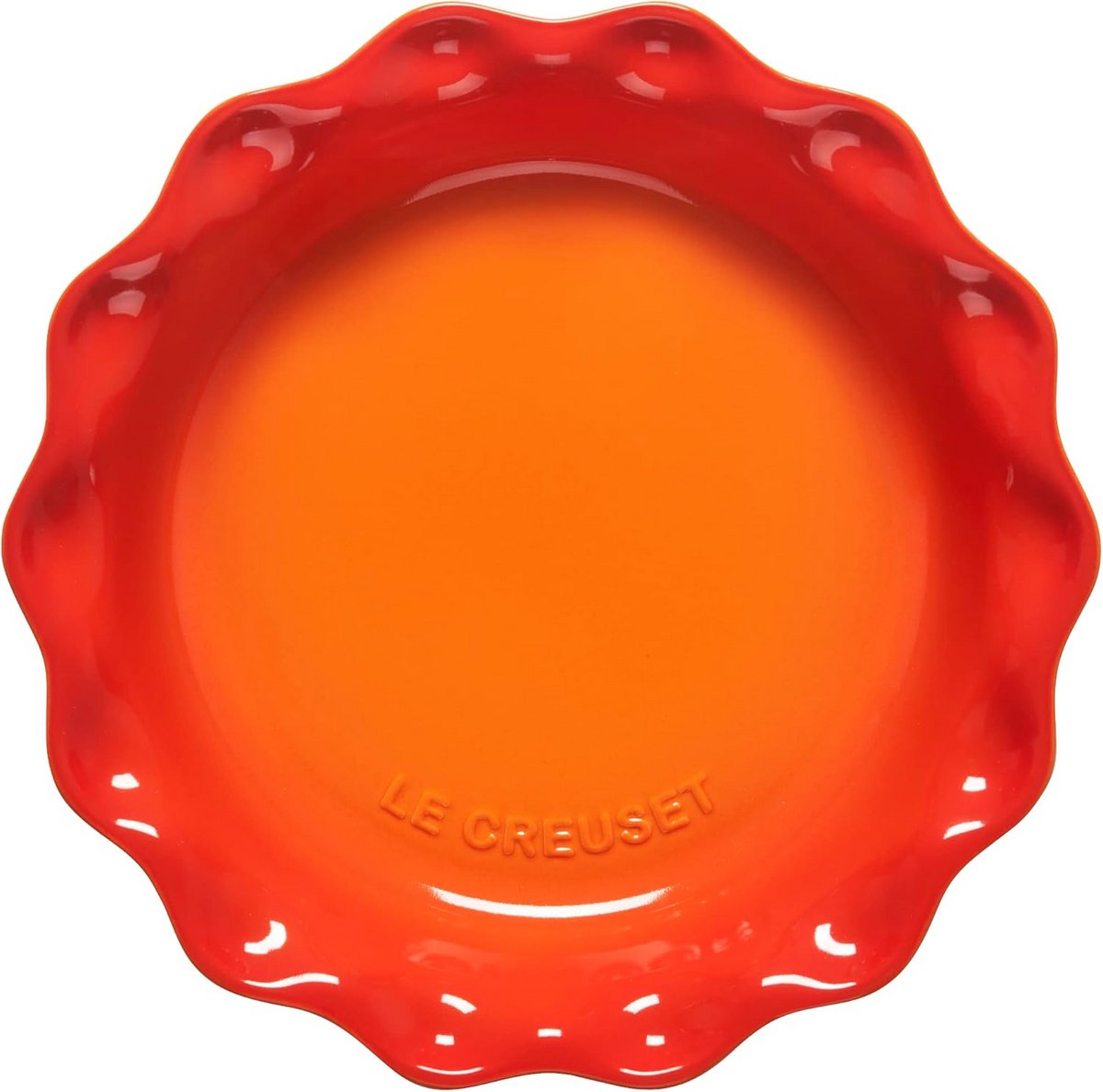 Ronde Keramische Taartvorm met Geschulpte Rand voor Taart en Quiche