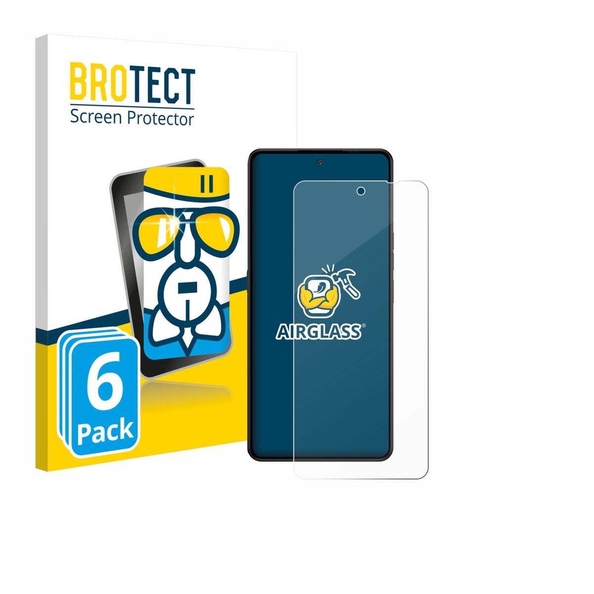 Screenprotector 6 Stuks voor Gigaset GS6 Pro Beschermglas transparant