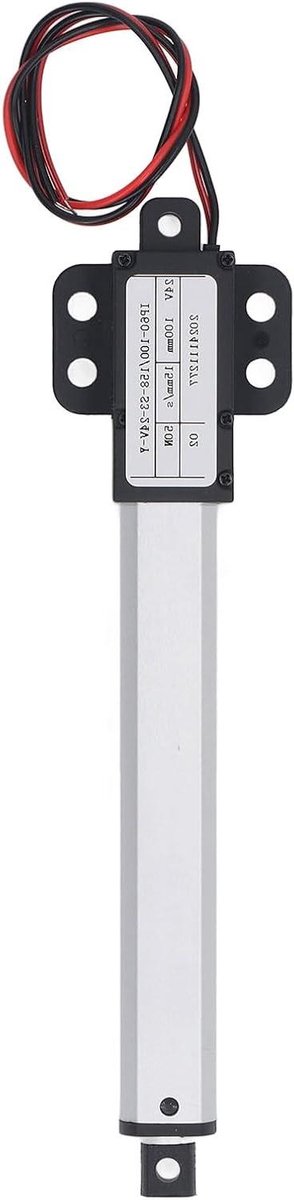Allecto- elektrische lineaire actuator - 24V DC - 100mm slag - 50N stuwkracht - 15mm/s - eindlimietschakelaar - overstroom bewaker - thuisautomatisering - landbouwmachines.