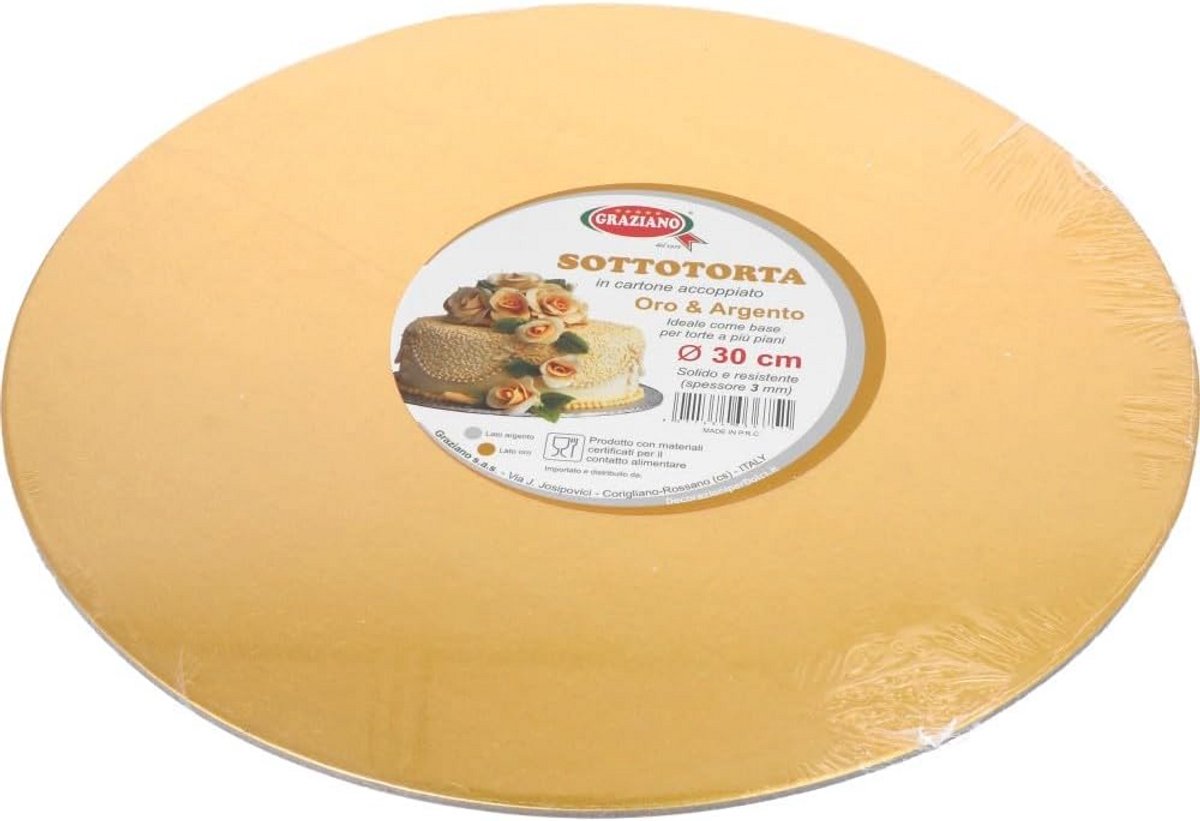 Taartbord 30 cm Goud