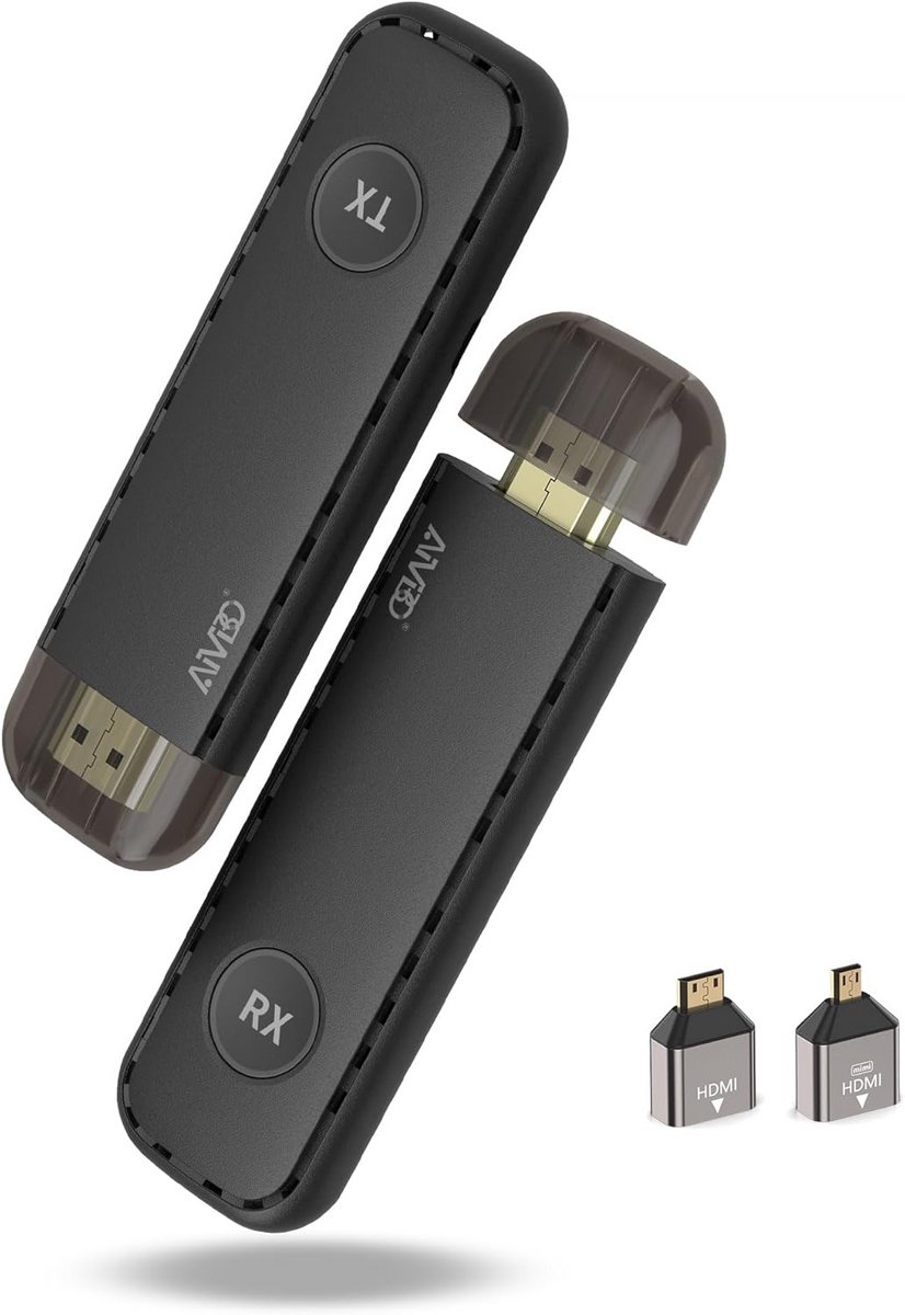 Draadloze HDMI Zender en Ontvanger 5G - voor TV-box, laptop en camera, 8:1 schakelmogelijkheid, plug & play