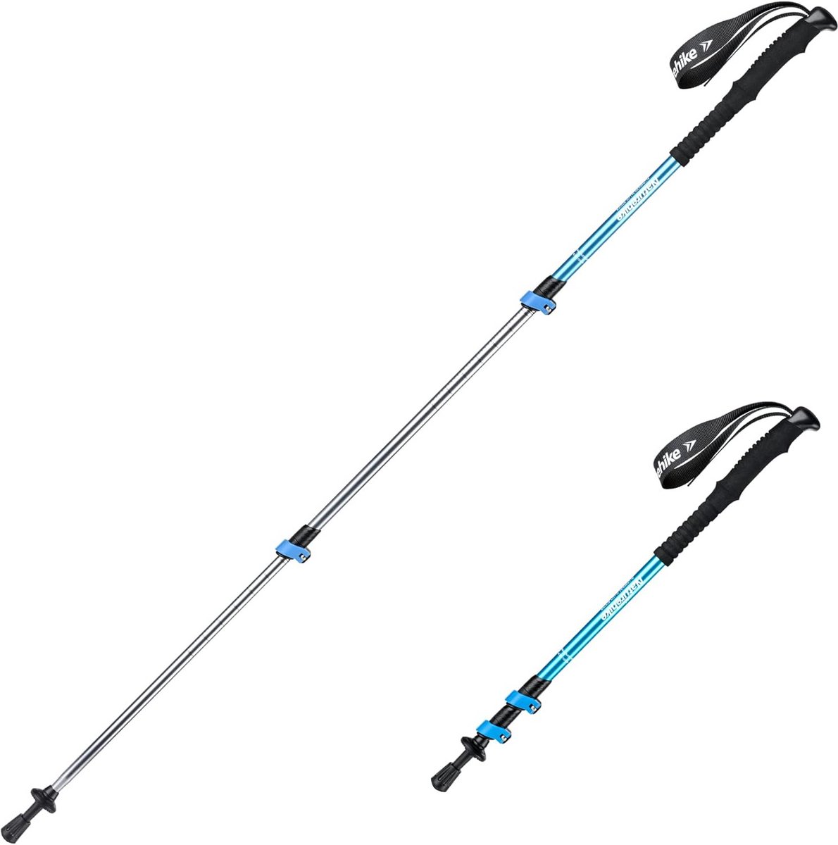 Ultralichte Opvouwbare Aluminium Wandelstokken - Instelbare Trekkingstok voor Dames, Heren en Kinderen