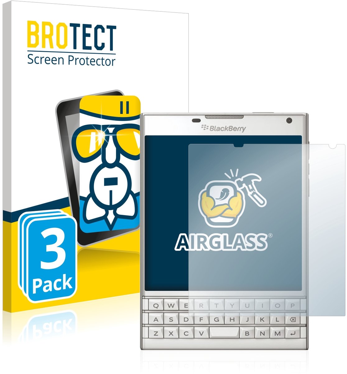 Screenprotector 3 Stuks voor BlackBerry Passport Beschermglas transparant