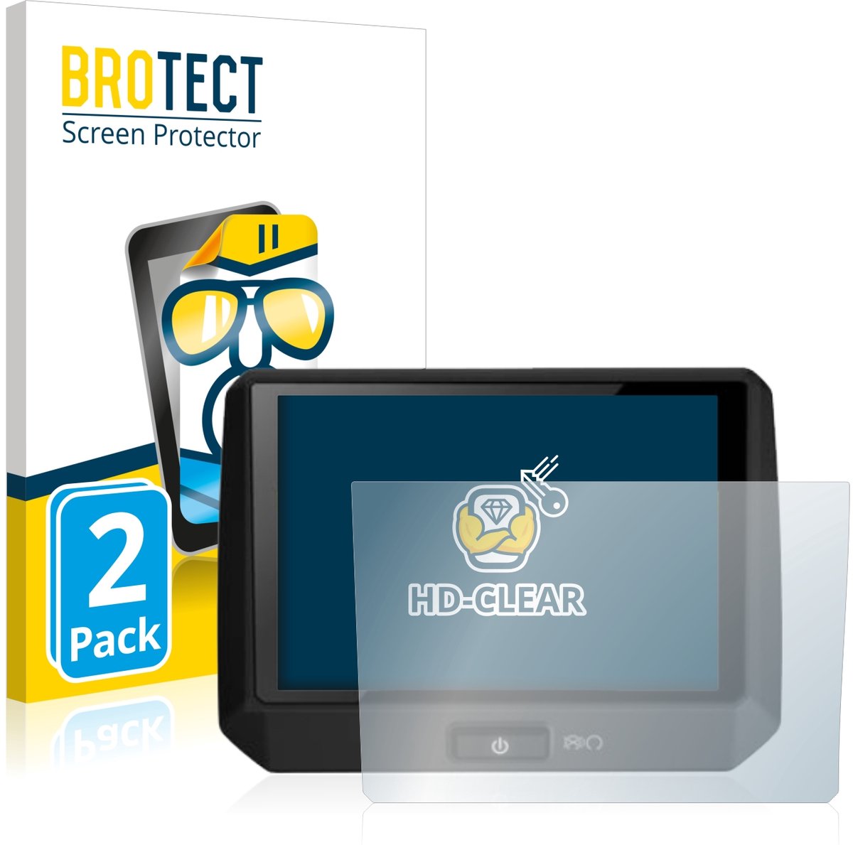 BROTECT - Screenprotector voor Flyer Display D1 - Folie Beschermfolie transparant 2 Stuks