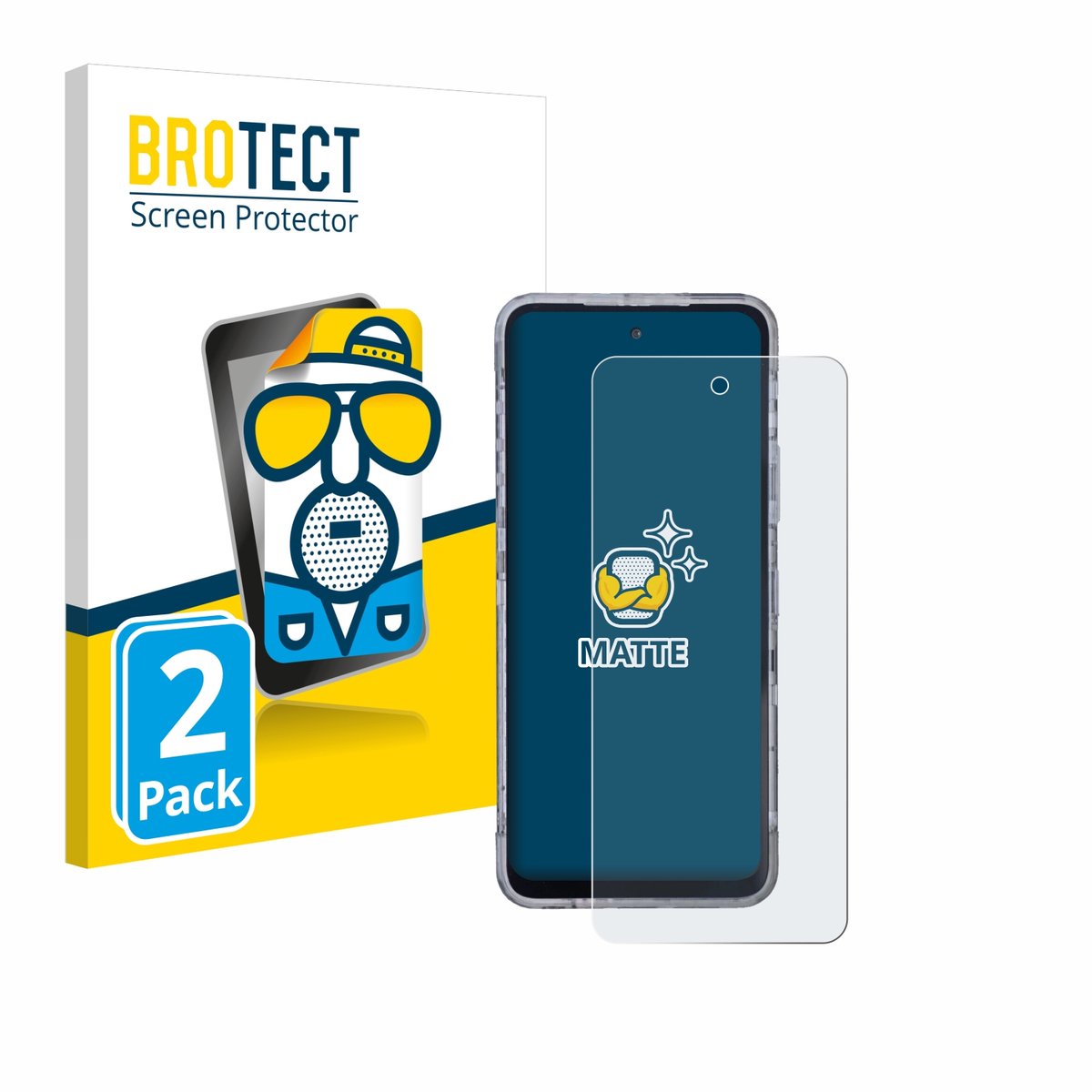 BROTECT - Screenprotector voor AGM X6 Phantom - Folie Beschermfolie matte 2 Stuks