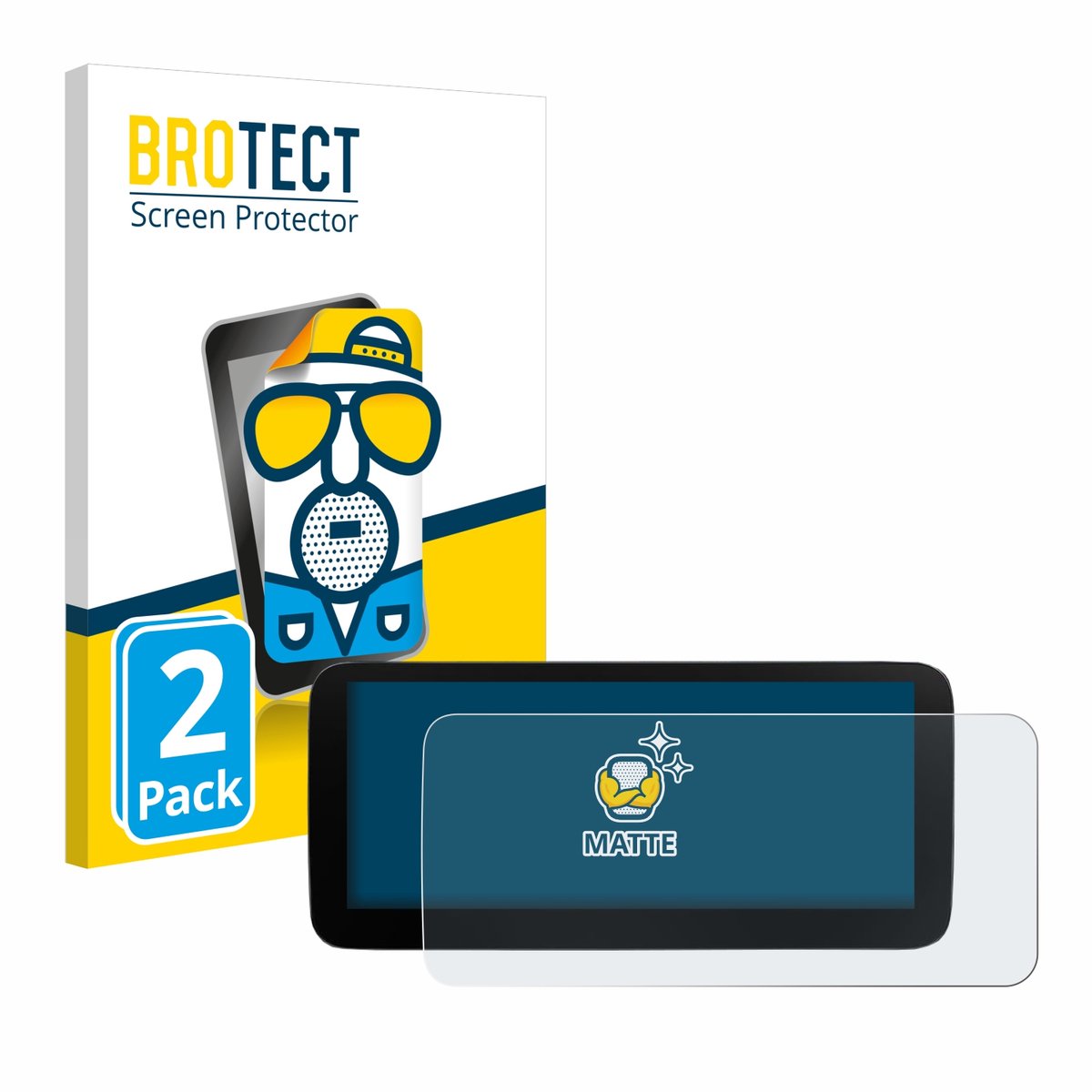 BROTECT - Screenprotector voor Xtrons B0CMTQ48KL 10,25" - Folie Beschermfolie matte 2 Stuks