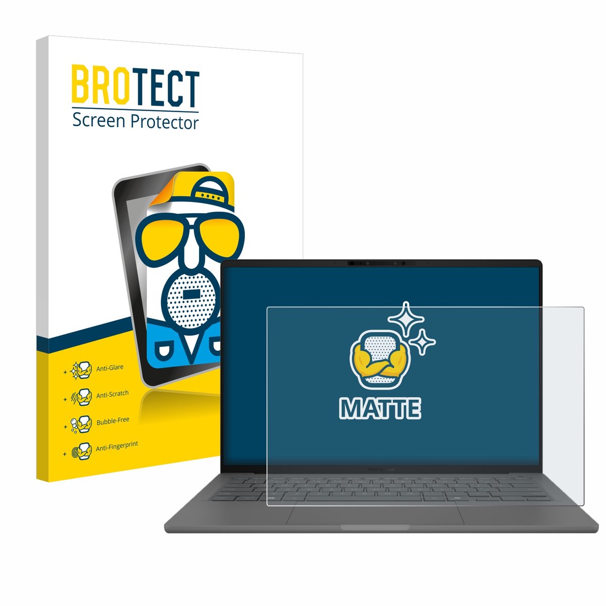 BROTECT - Screenprotector voor ASUS ZenBook A14 UX3407 - Folie Beschermfolie matte