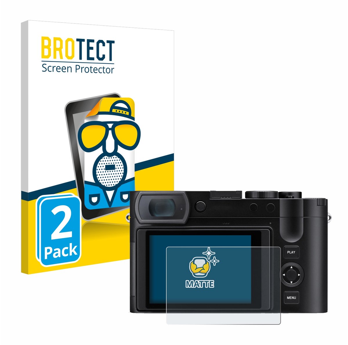 BROTECT - Screenprotector voor Leica Q3 43 - Folie Beschermfolie matte 2 Stuks