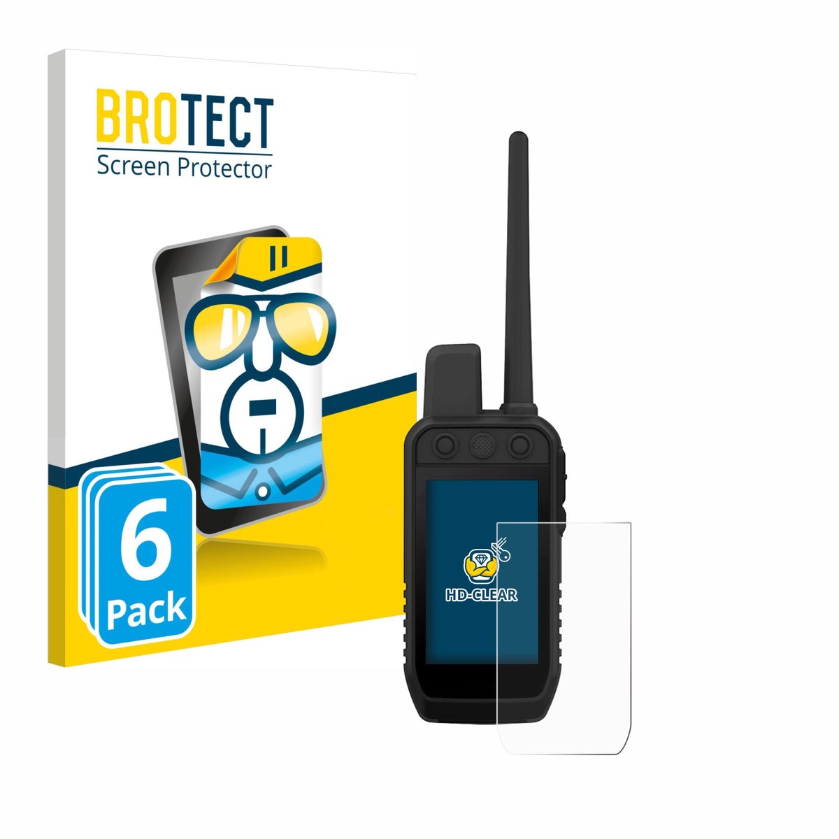 BROTECT - Screenprotector voor Garmin Alpha 300 K - Folie Beschermfolie transparant 6 Stuks