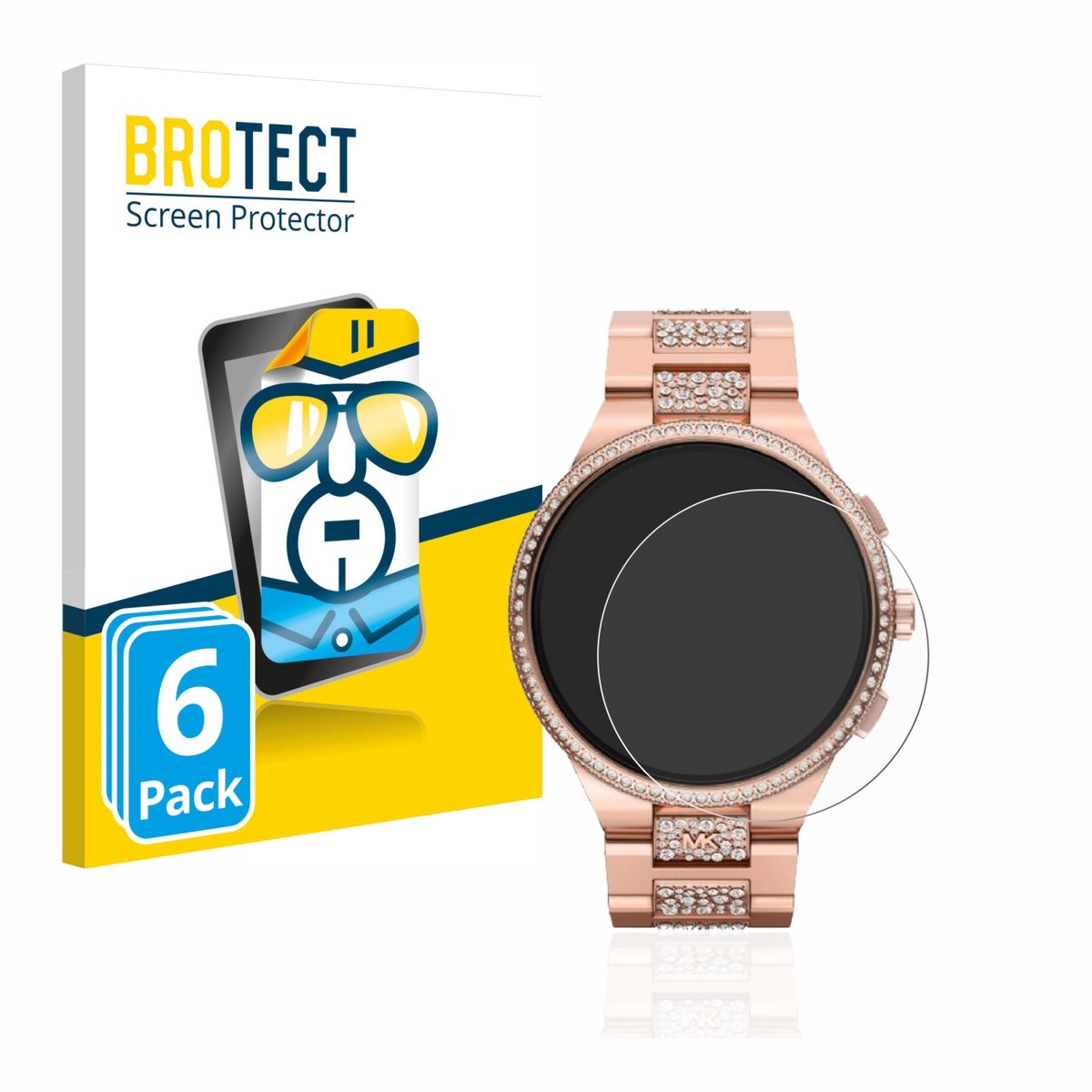 BROTECT - Screenprotector voor Michael Kors Camille Gen 6 MKT5147 - Folie Beschermfolie transparant 6 Stuks