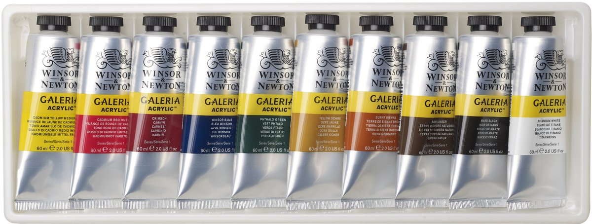Winsor & Newton 2190517 Galeria Acrylverf Set – 10 × 60 ml – Acrylverf voor Beginners & Kunstenaars — afbeelding 3
