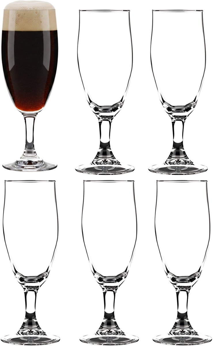 Vicrila Speciaalbier Glas - 6x - Porter - gehard glas - 38.5 cl - speciaalbier glazen set - bierproeverij