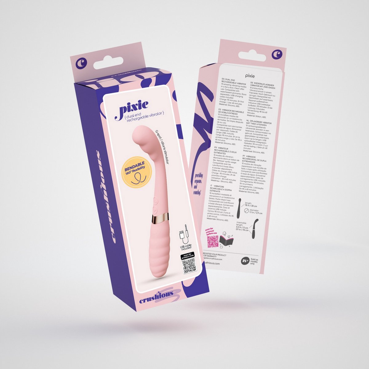 Pixie - Flexibele Dual Vibrator - Roze