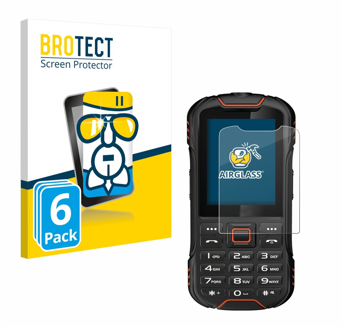 Screenprotector 6 Stuks voor Gigaset GLX8 Beschermglas transparant