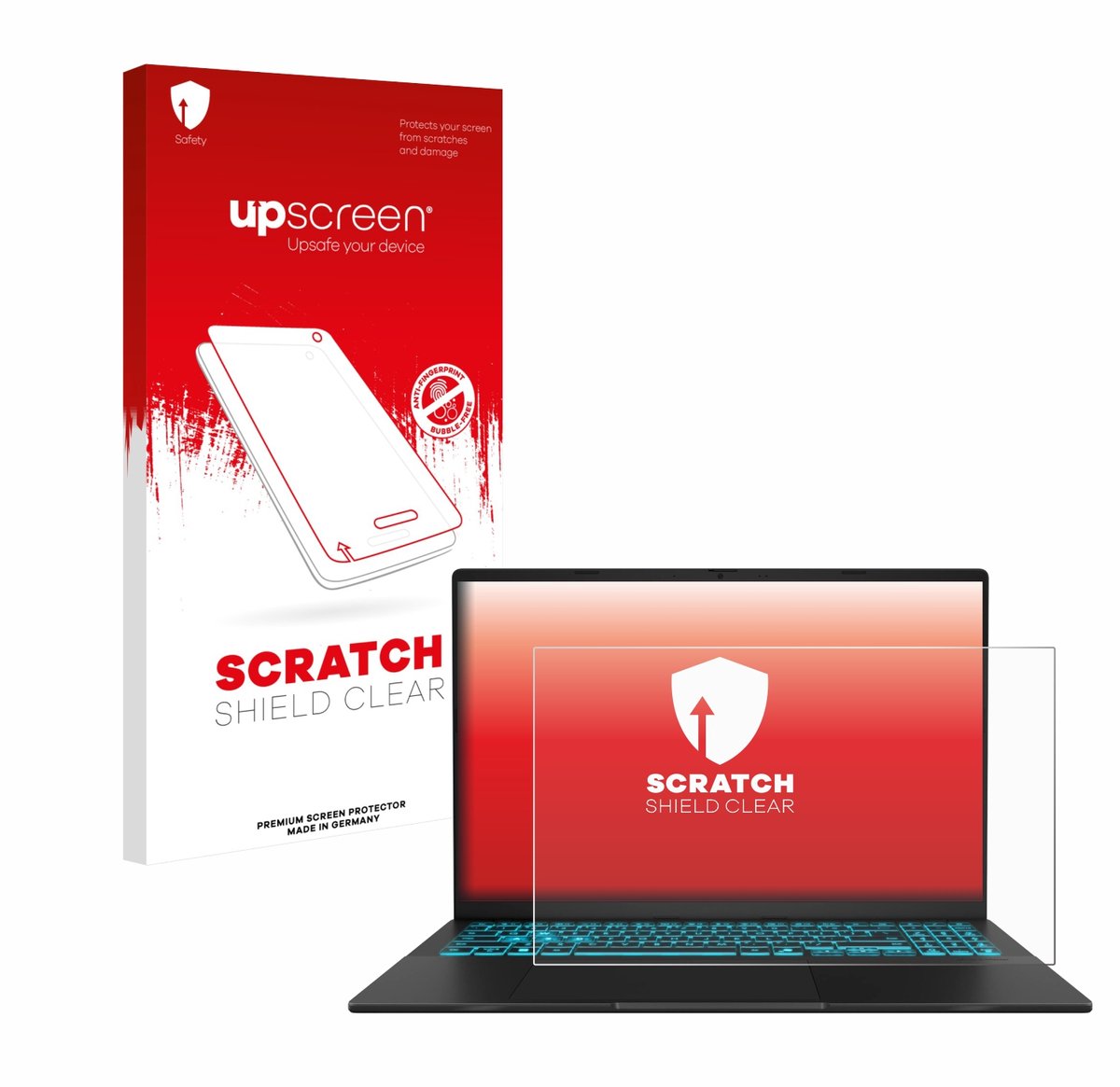 upscreen - Screenprotector voor ASUS V16 V3607 - Folie Beschermfolie transparant