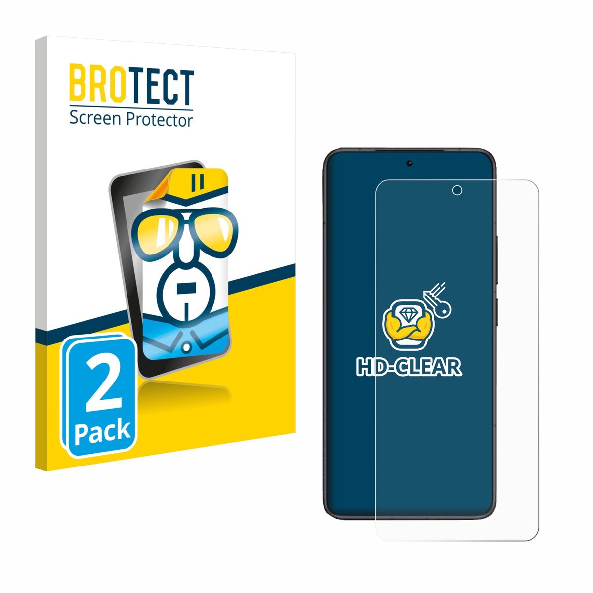BROTECT - Screenprotector voor Xiaomi Redmi K80 - Folie Beschermfolie transparant 2 Stuks