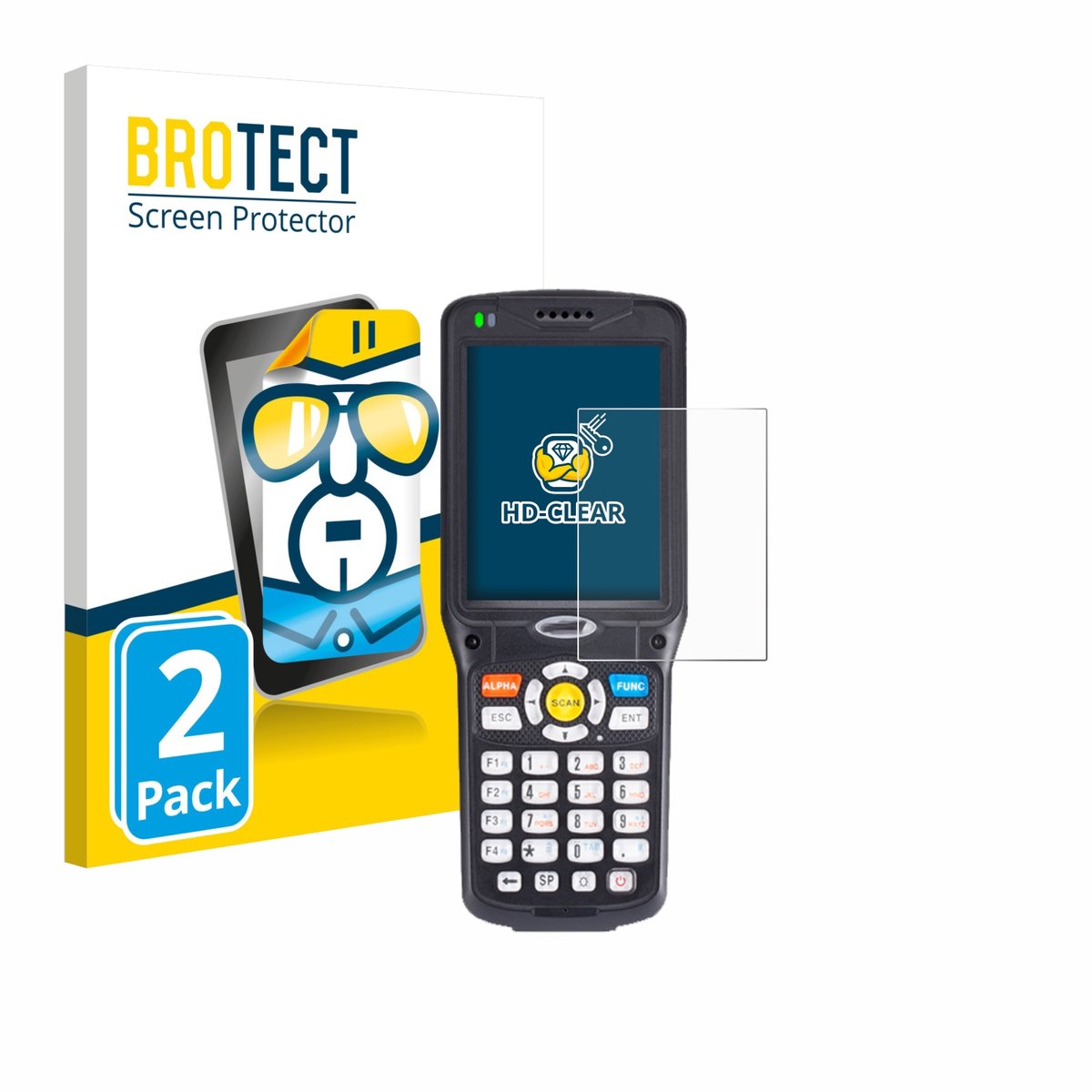BROTECT - Screenprotector voor Unitech HT510 - Folie Beschermfolie transparant 2 Stuks