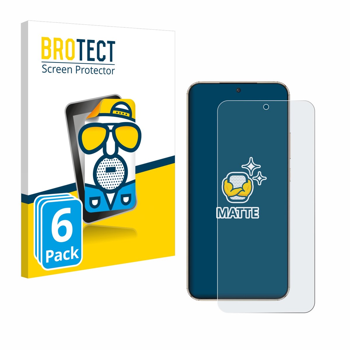 BROTECT - Screenprotector voor Honor Magic 8 Lite - Folie Beschermfolie matte 6 Stuks