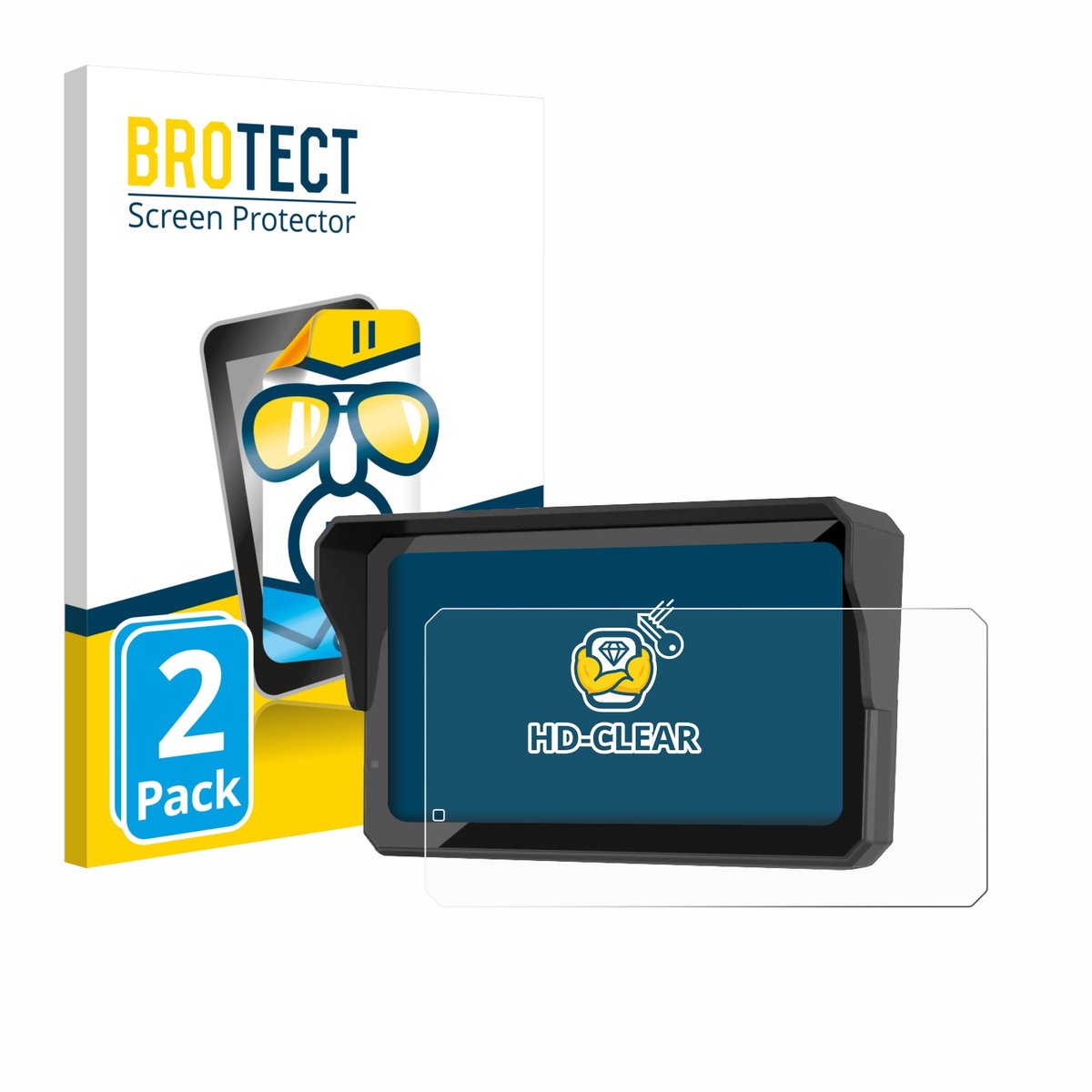 BROTECT - Screenprotector voor Carpuride W602BS - Folie Beschermfolie transparant 2 Stuks