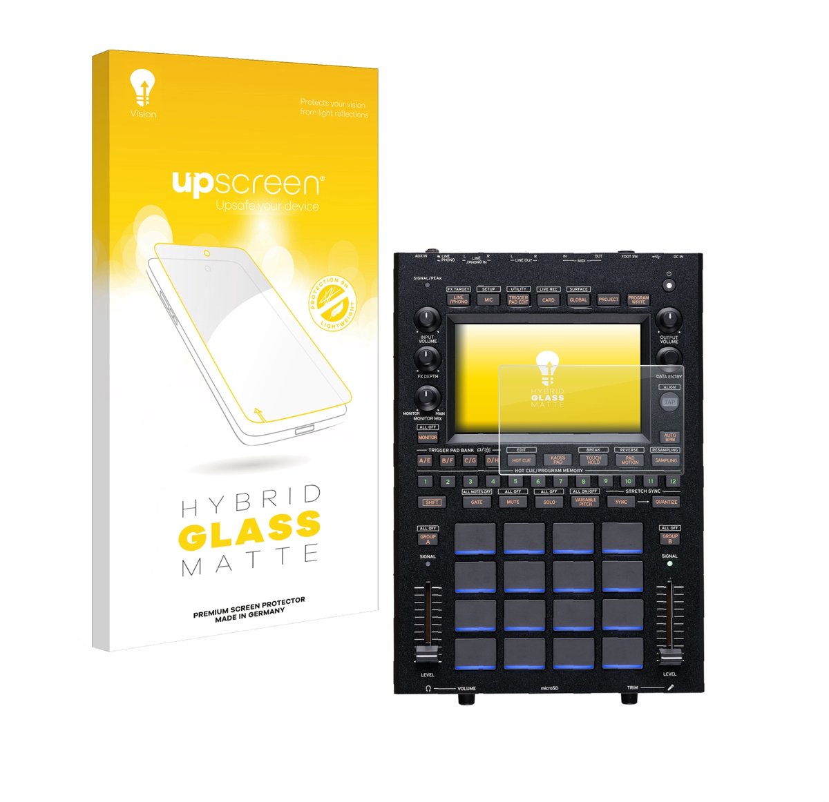 upscreen - Screenprotector voor KORG KAOSS Replay - Folie Beschermfolie Beschermglas matte