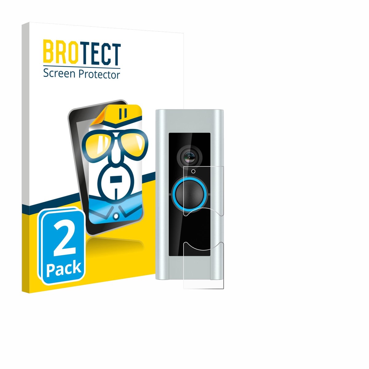 BROTECT - Screenprotector voor Ring Video Doorbell Pro (Version 2) - Folie Beschermfolie transparant 2 Stuks
