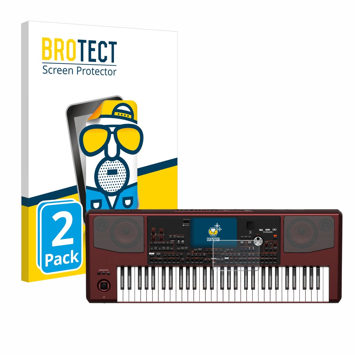 BROTECT - Screenprotector voor KORG Pa700 - Folie Beschermfolie matte 2 Stuks