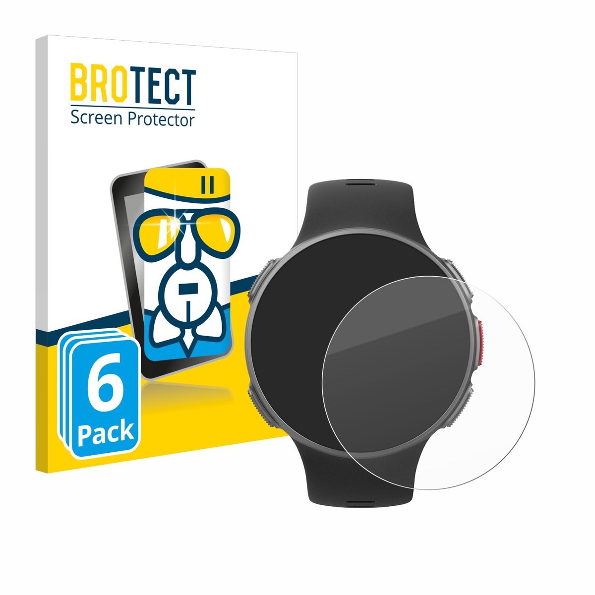 Screenprotector 6 Stuks voor Polar Vantage V / V Titan Beschermglas transparant