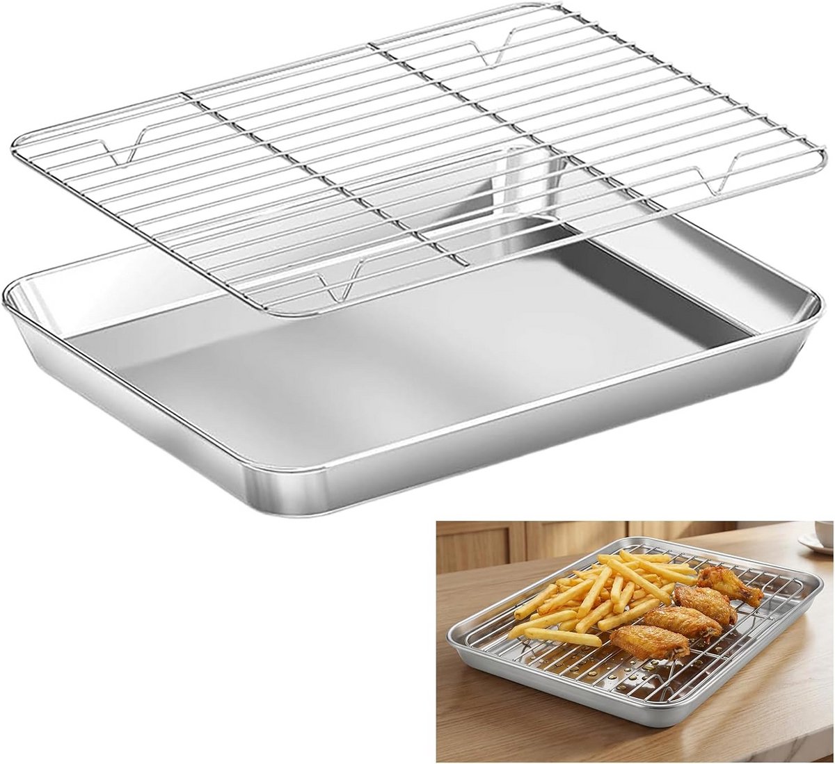 Rooster- en Bakvormset van Roestvrij Staal voor Oven en Koelen