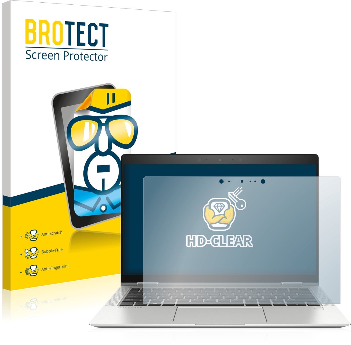 BROTECT - Screenprotector voor HP EliteBook x360 1030 G4 - Folie Beschermfolie transparant