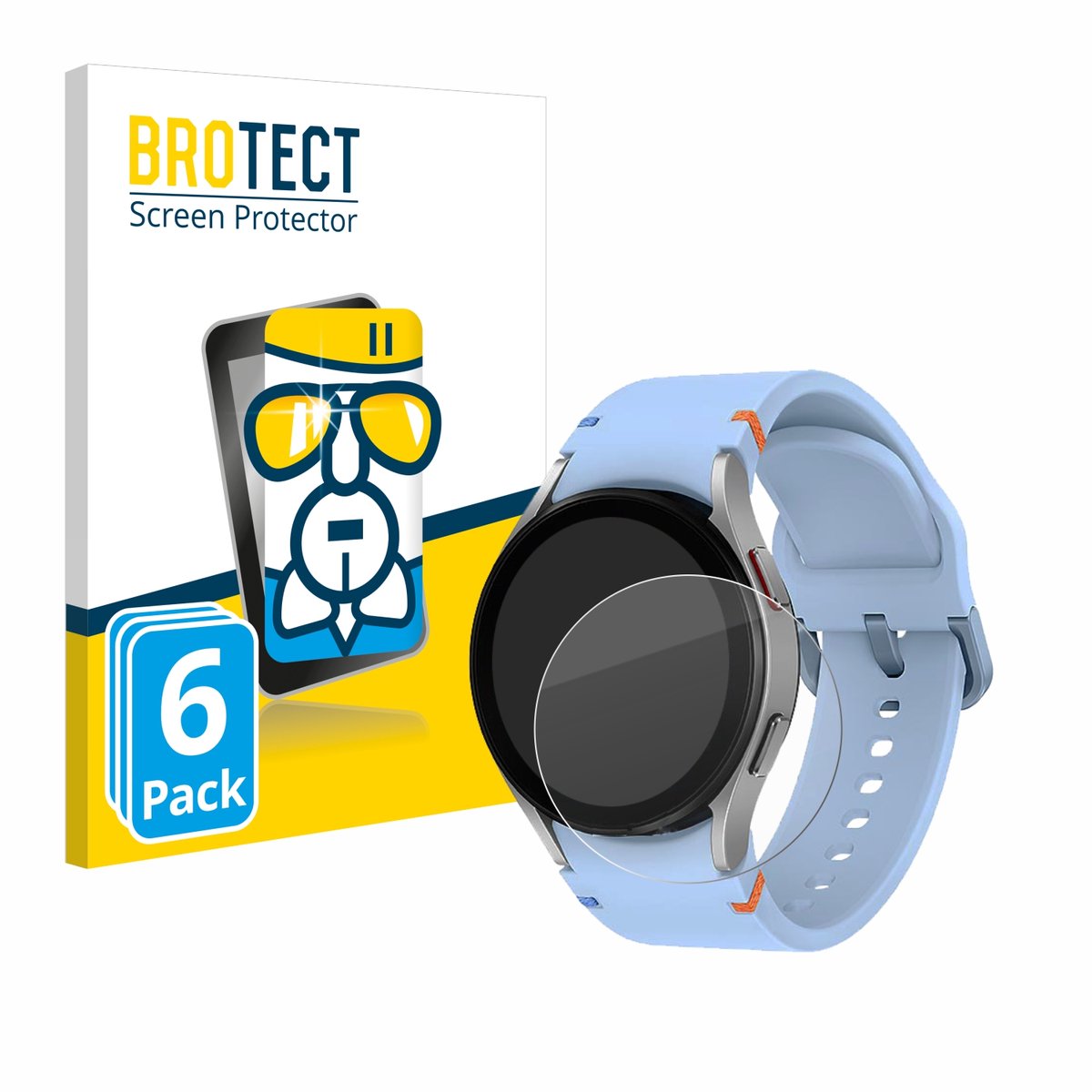 Screenprotector 6 Stuks voor Samsung Galaxy Watch FE Beschermglas transparant