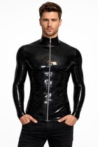 Veste 100 % latex - Fait main - Col haut - BDSM - Gilet - Fermeture éclair