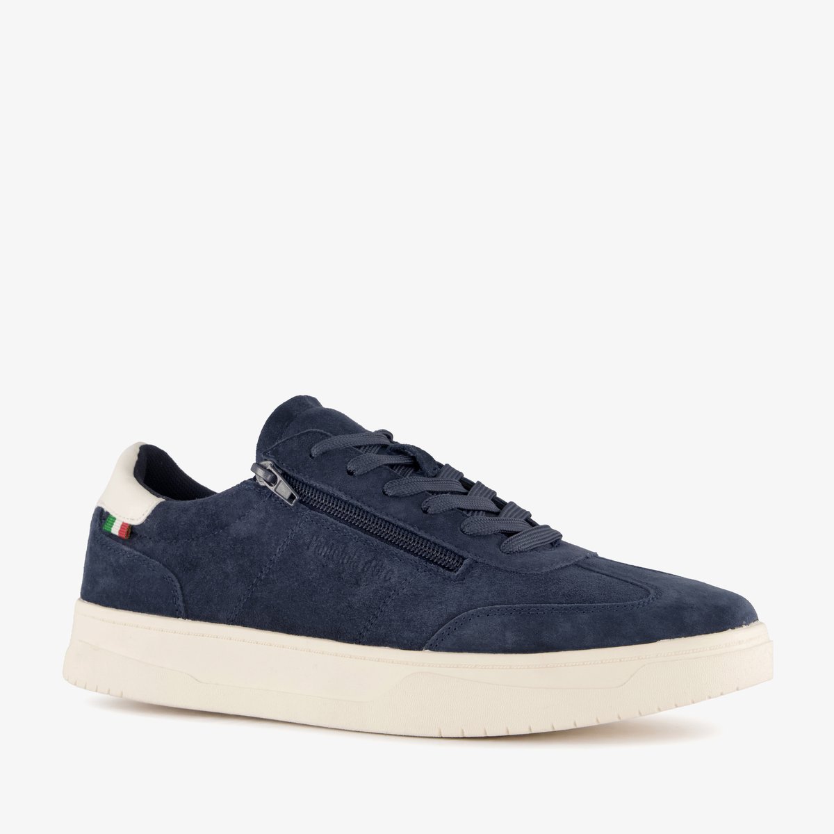 Pantofola d'Oro suède heren sneakers donkerblauw - Maat 45 - Echt leer - Uitneembare zool