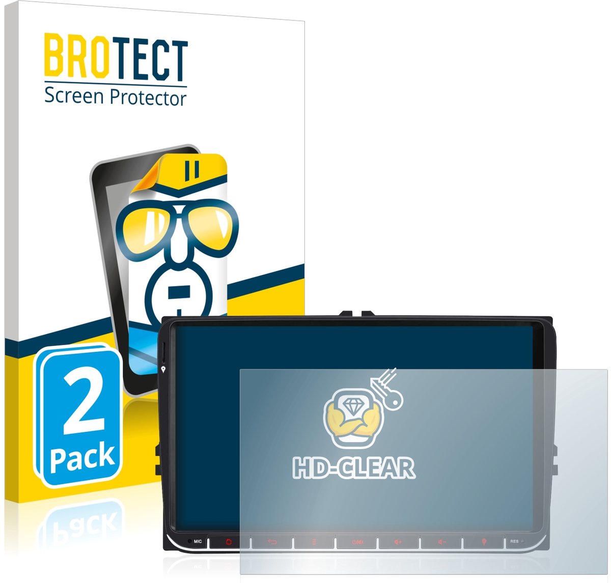 BROTECT - Screenprotector voor M.I.C. AV9V2 - Folie Beschermfolie transparant 2 Stuks