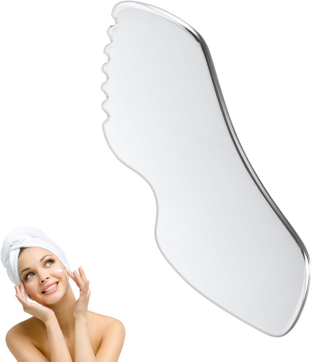 Gua Sha Roestvrijstalen Gezichtstool voor Gezicht en Lichaam