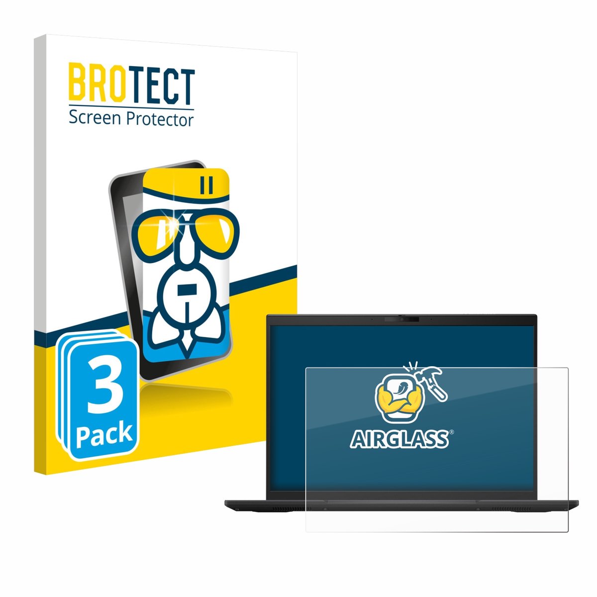 Screenprotector 3 Stuks voor ASUS ExpertBook B3 B3404 Beschermglas transparant