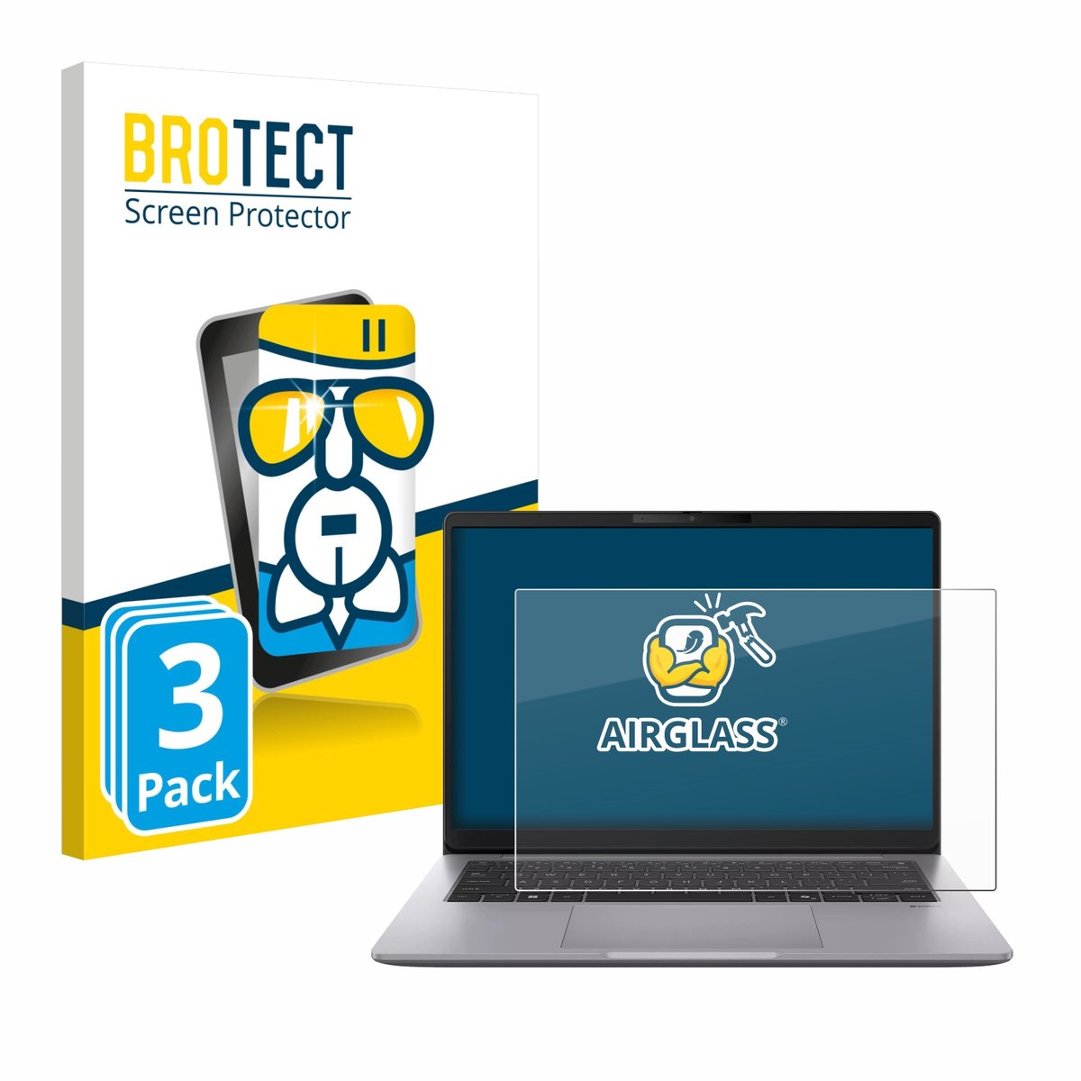 Screenprotector 3 Stuks voor ASUS ExpertBook P3 G2 Beschermglas transparant