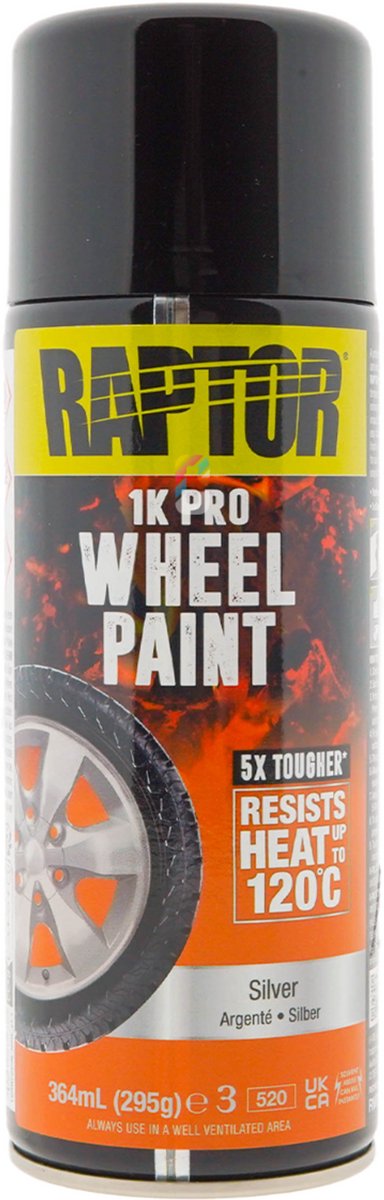 Raptor Wheel Paint - Velgen Verf ZILVER GLANS spuitbus 400ml