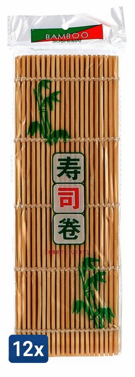 12 x Sushi Mat Bamboe Wit 21x24 cm – Rolmat voor Sushi