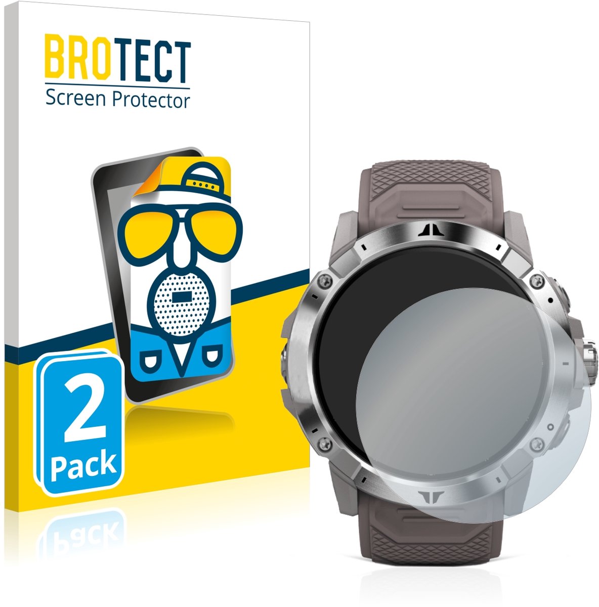 BROTECT - Screenprotector voor Coros Vertix 2 - Folie Beschermfolie matte 2 Stuks