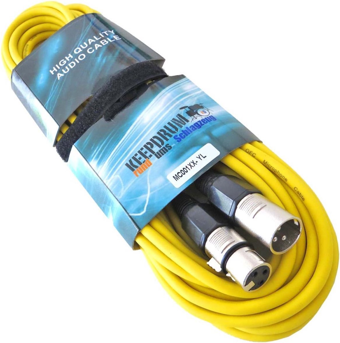 XLR Microfoonkabel 10 Meter Geel - Professioneel Audio Kabel