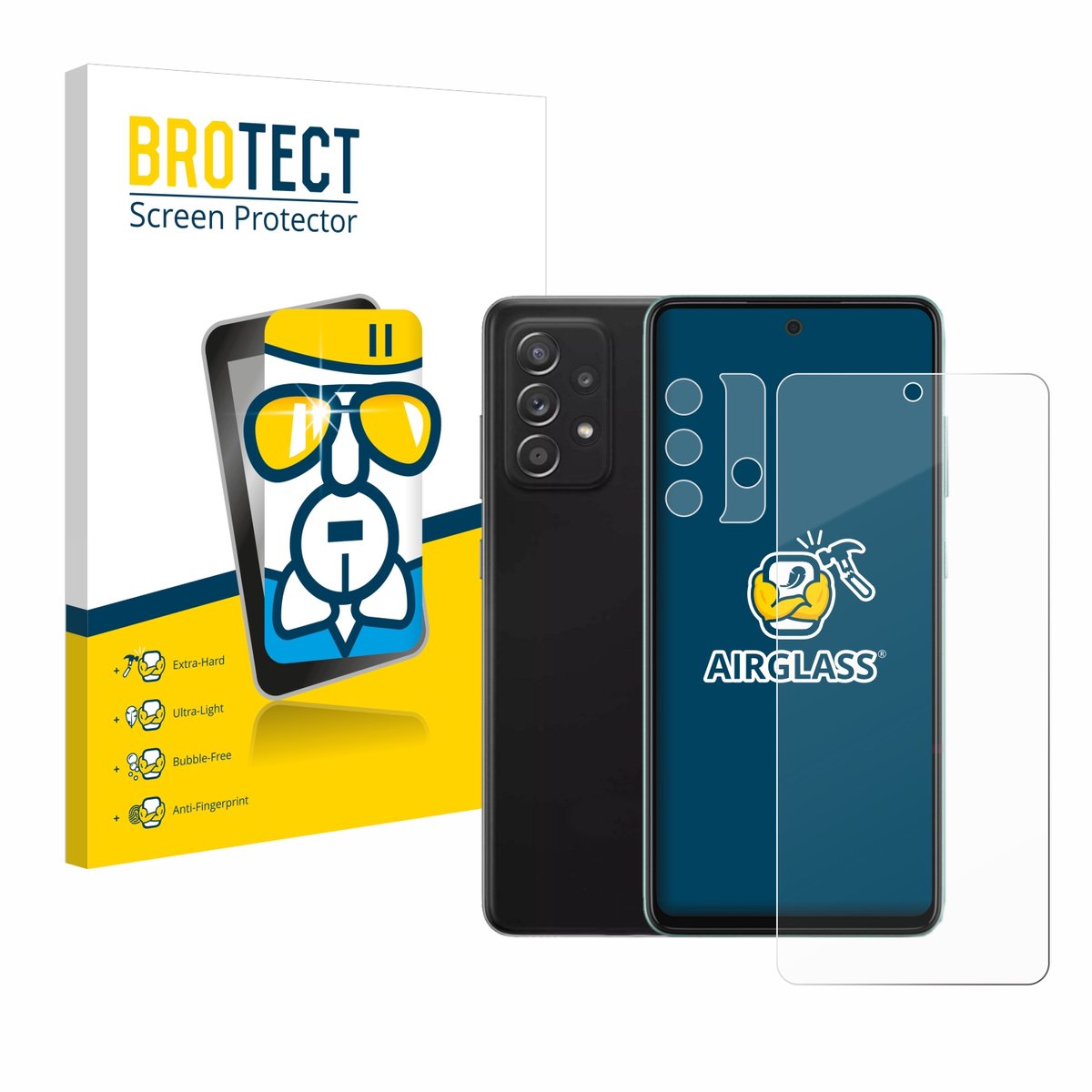 Screenprotector voor Samsung Galaxy A52 (Voor+Camera) Beschermglas transparant