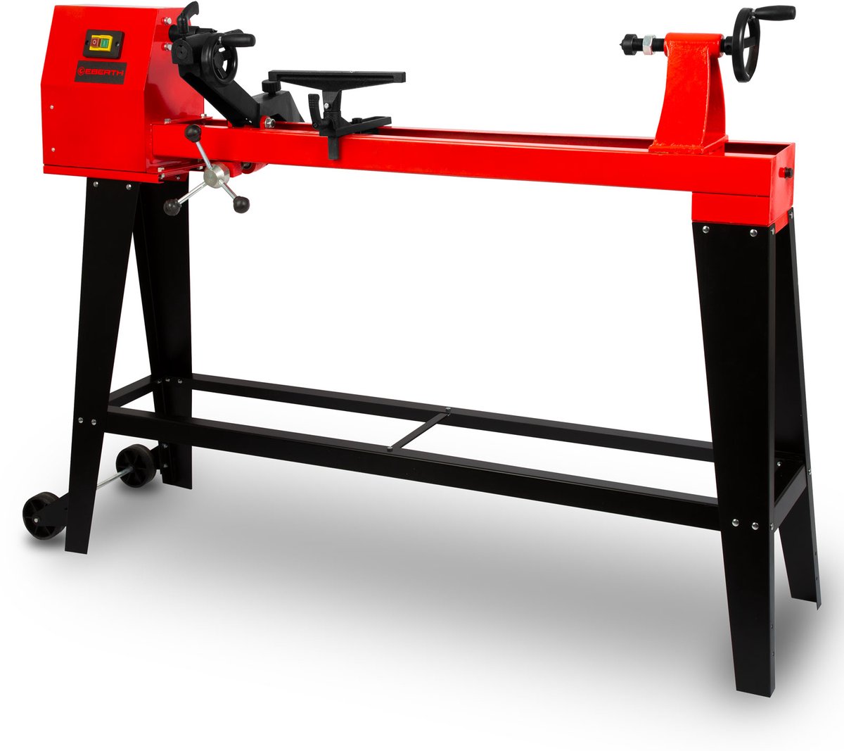 EBERTH Drechselbank Houtdraaibank 550 W 1000 mm Spitzenweite 350 mm Ø draaibank 4-traps