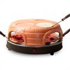 Oranje terracotta pizza gourmetset met twee pizza's en bak spatels.