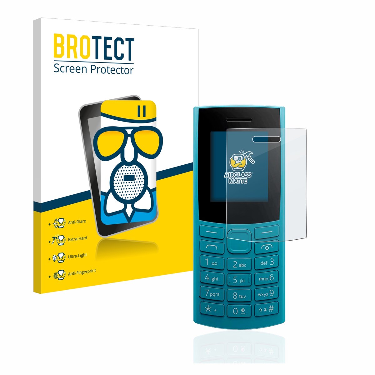 BROTECT - Screenprotector voor Nokia 105 4G (2023) - Folie Beschermfolie Beschermglas matte