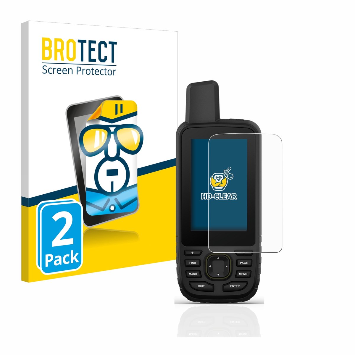 BROTECT - Screenprotector voor Garmin GPSMAP 67 - Folie Beschermfolie transparant 2 Stuks
