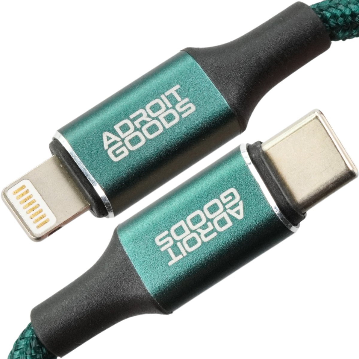 AdroitGoods USB-C naar Fast Charge Kabel - Geschikt voor Apple Lightning apparaten - 20W / 27W PD – Snelladen – Duurzame Gevlochten Oplaadkabel - 3m
